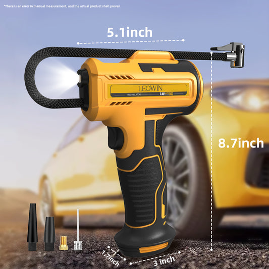 Tire Inflator Portable Air Compressor, Cordless Handheld Air Pump with Digital Tire Pressure Gauge